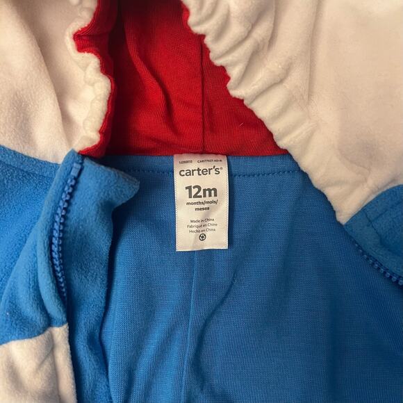 Baby Toddler Shark Costume Jacket size 12 months front zipper - Picture 6 of 13